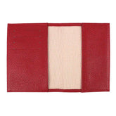 Porta Passaporte Marinheiro Vermelho Liso com Off White Liso Pronta Entrega